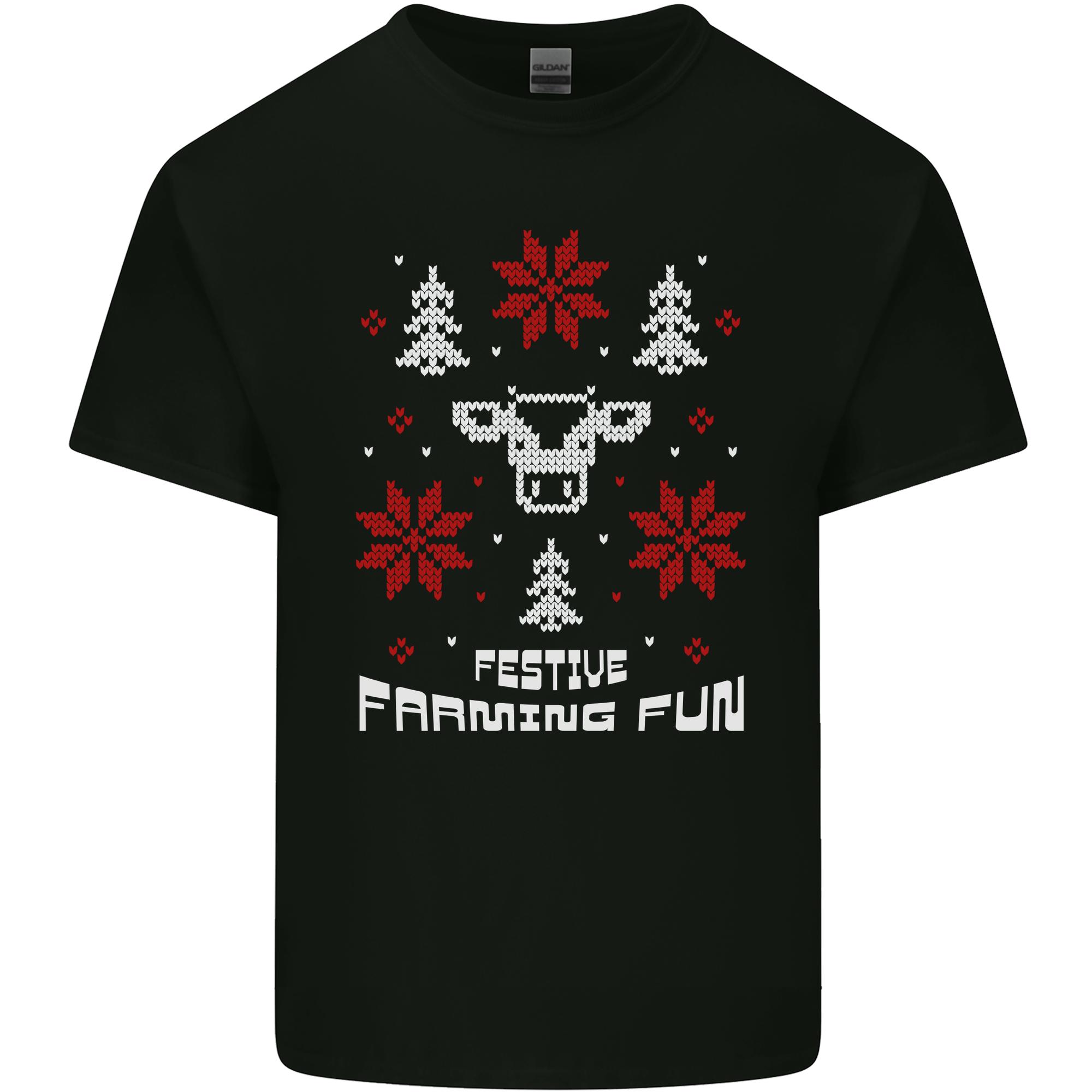 Christmas Farming Fun Funny Farmer Xmas Unisexs Light Cotton TShirt S