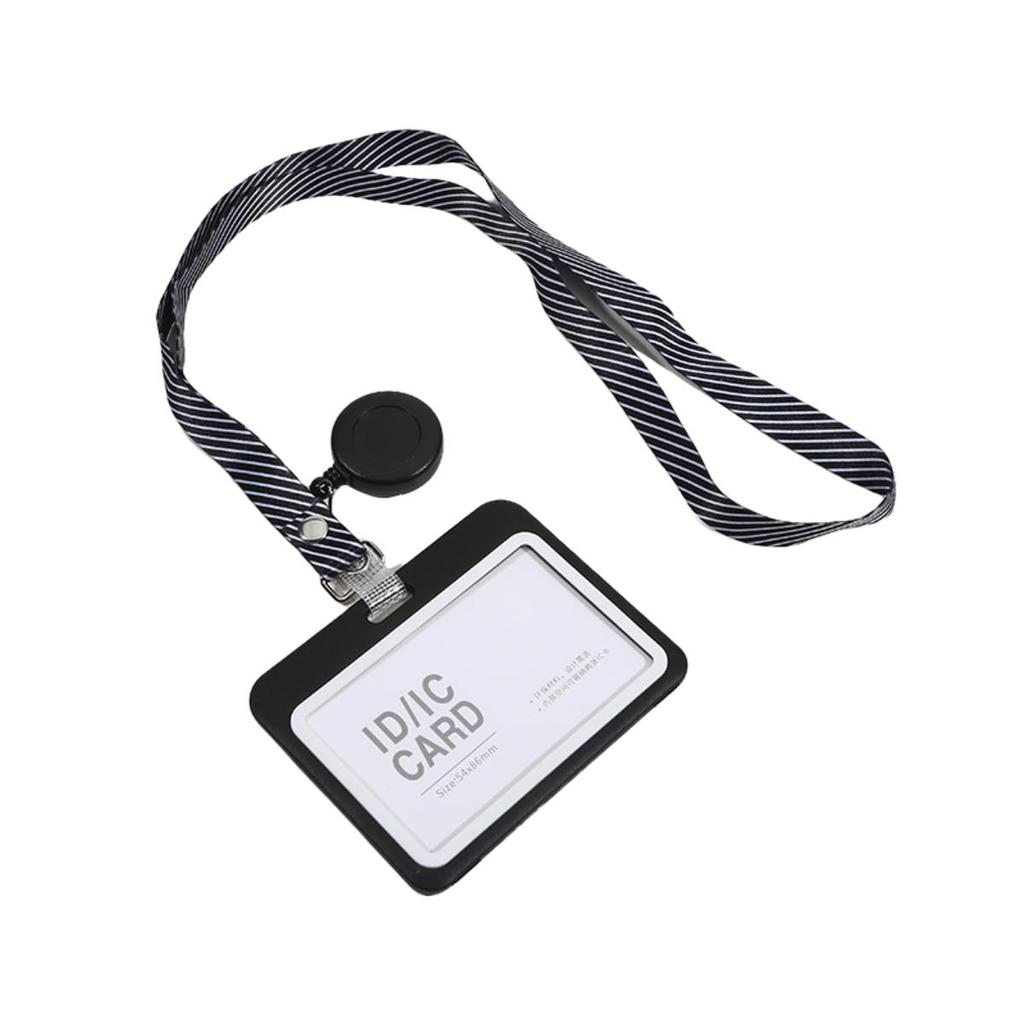 Lanyards Credential Holder Transparent Retractable Badge Reel with Lanyard Nurse Accessories for Work Removable ID Card Holder
