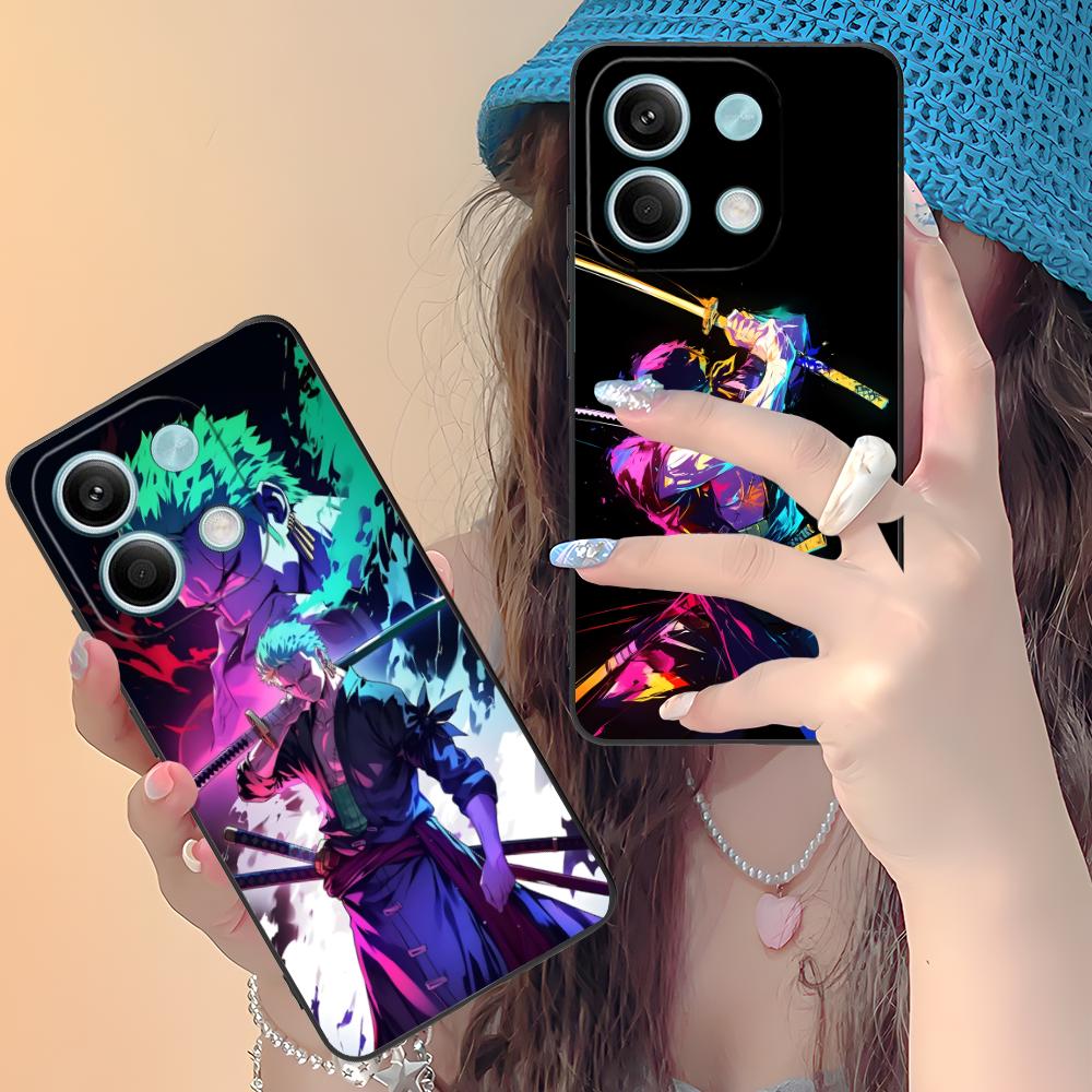 Anime Zoro Mobile Phone Case for Xiaomi Redmi Note 14 13 12 11 A5 3 2 1 Pro Plus 4G 5G Colour Printing Protective Pretty Cover