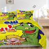 Custom Name Colorful Name Cartoon Print 3Pcs Bedding Set Duvet Cover With 2 Bedro Pillowcase Home Birthday Gift