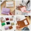 Short Clutch Short Wallet Korean Style Card Bag Simple Solid Color Card Holder  Outdoor