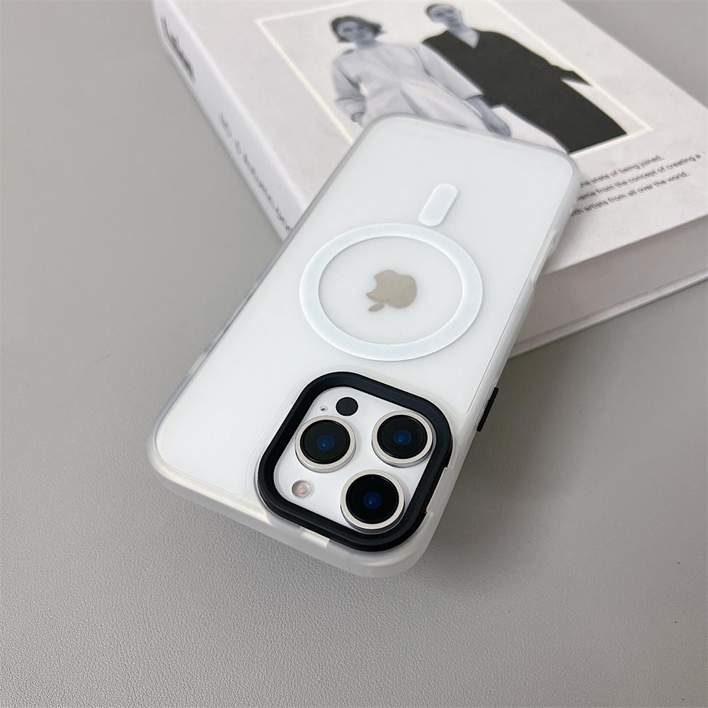 Luxury Magnetic Magsafe Wireless Charge Phone Case For iPhone 11 12 13 14 Plus 15 16 Pro Max Shockproof Matte  Cover