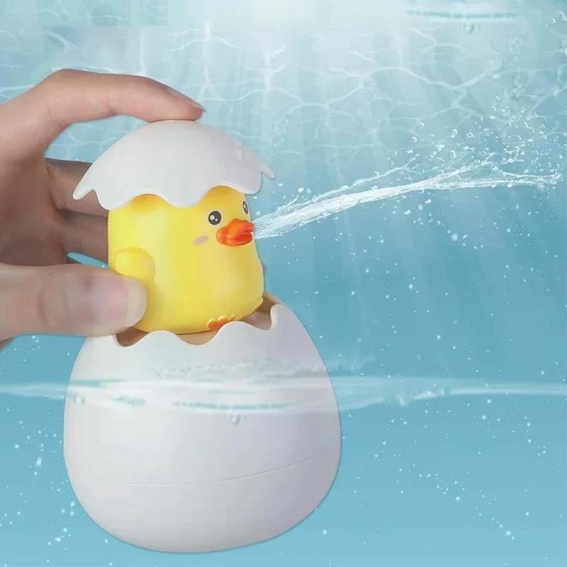 Baby Bathing Toy Bathroom Sprinkling Shower Cute Cartoon Duck Penguin Egg Swimming Water Toy Water Spray Sprinkler Bath Toy