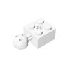 MOC 10 PEZZI 57909 Modificato 2x2 Con Snodo Sferico Kit di Mattoncini Kit Kit Mattoncini con Foro per Assale Giocattolo Puzzle Educativo a Particelle Regali per Bambini