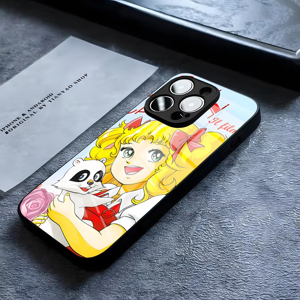 

Candy Candy Phone Case For IPhone 16 15 14 Pro 11 13 12 Mini XS XR Max 6 8 7 Plus SE Glass Luxury Design Cove iPhone11Pro