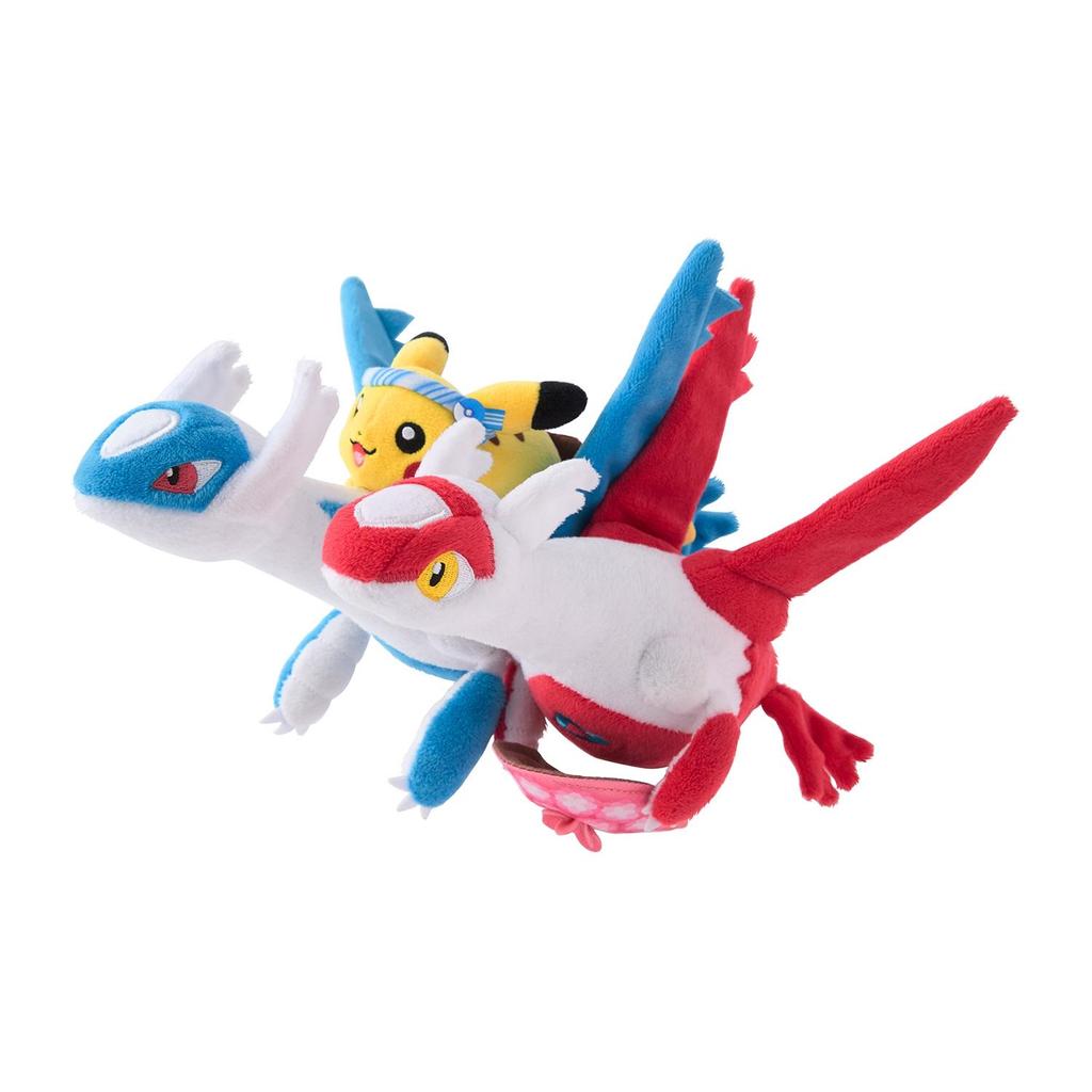 Pokemon Pikachu & Latias & Latios Plush doll Pokemon Center FUKUOKA R Japan NEW