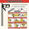 Adjustable Iron Right Angle Ruler Set - Multifunctional Measuring Tool with Combination Square for Woodworking, Carpentry, and Craftsmanship