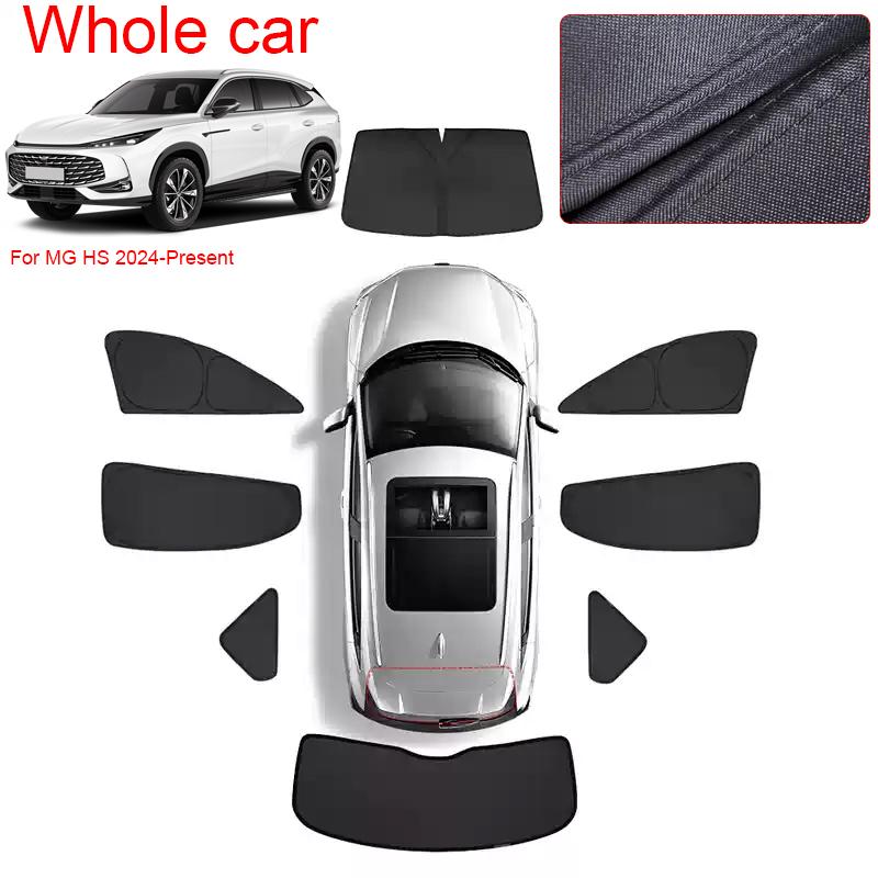 Car Black Windows Privacy Sunshade For MG HS 2018-Present Auto Anti-UV Heat Insulation Protect Cover Interior Accessories