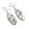 Natural Tree Agate Gemstone 925 Sterling Silver Jewelry Earring 1.93" AE-13023