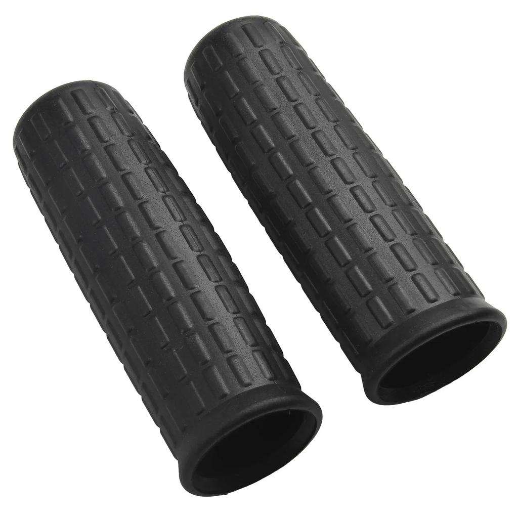 2pcs Wheelbarrow Handles Rubber Round Tubes 30mm Anti-skid Shock Absorption Universal Weatherproof Replacement Handle Cover