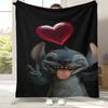 Manta de Flanela Desenho Kawaii Ponto S, Cobertor de Pelúcia Ultra Macio e Quente para Casa, Quarto, Cama, Sofá, Cobertura de Acampamento, Piquenique, Presente para Crianças