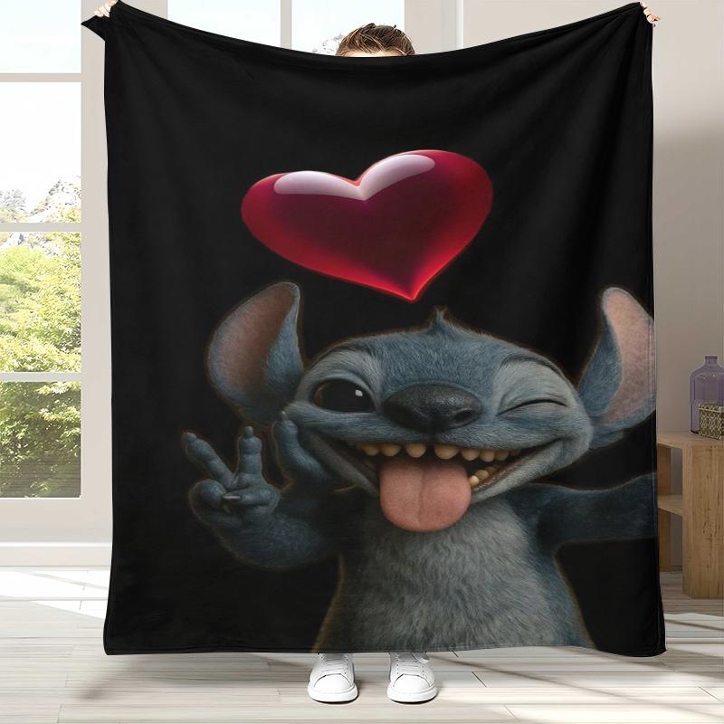 Manta de Flanela Desenho Kawaii Ponto S, Cobertor de Pelúcia Ultra Macio e Quente para Casa, Quarto, Cama, Sofá, Cobertura de Acampamento, Piquenique, Presente para Crianças