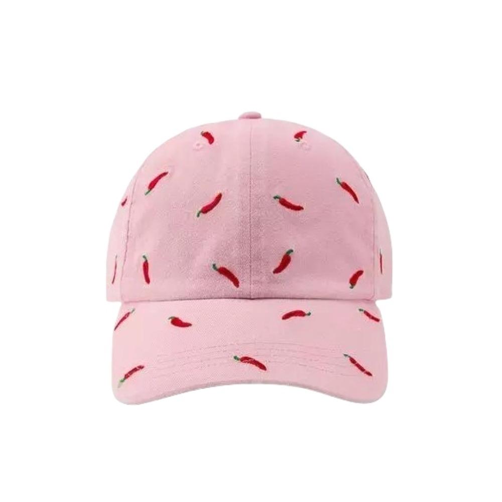 Sunscreen Chili Embroidered Baseball Cap Creative Cotton Baseball Cap Red Pepper Hat  Summer