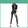 Game Theme Leather Cat Girl Costume For Unisex Halloween Party Cosplay