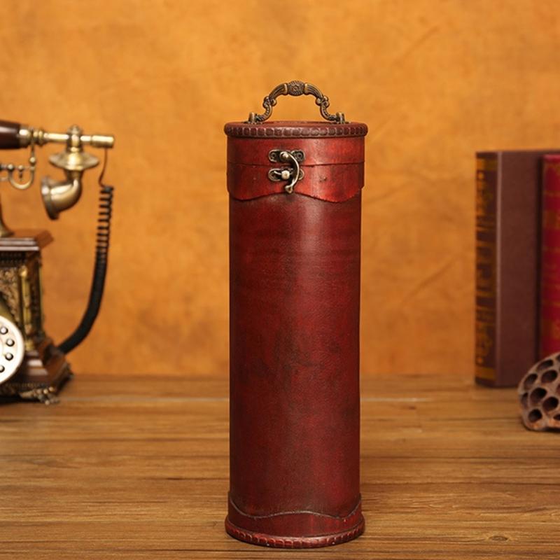 Europäische Designs Robuste Holz-Weinpräsentationsbox mit weicher Auskleidung für Weinliebhaber und Sammler Aufbewahrungslösung