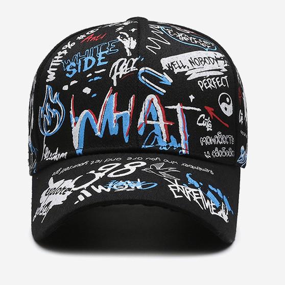 Baseballkappe im Graffiti-Stil: Modische Herbstmütze mit Entenschnabel und Sonnenschutz für Männer und Frauen