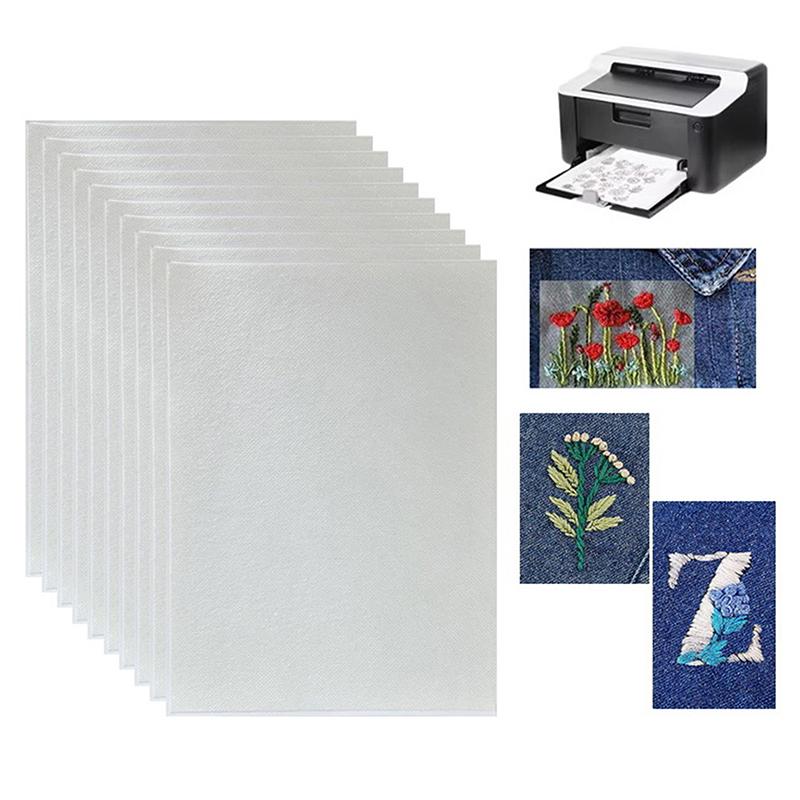 1/10Pcs Water-Soluble Non-Woven Back Adhesive Lining Printable Lining Cloth Clothing Accessories For Computer Manual Embroidery