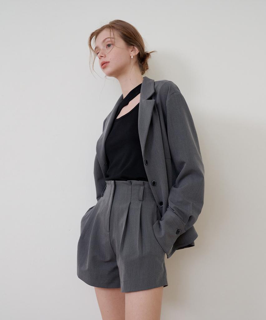 BIBYSEOB Tailored Overjacket Shirt Charcoal [T41]