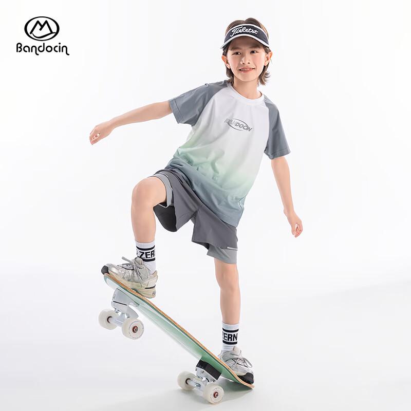 Boys' Faux Two-Piece Outdoor Sports Shorts