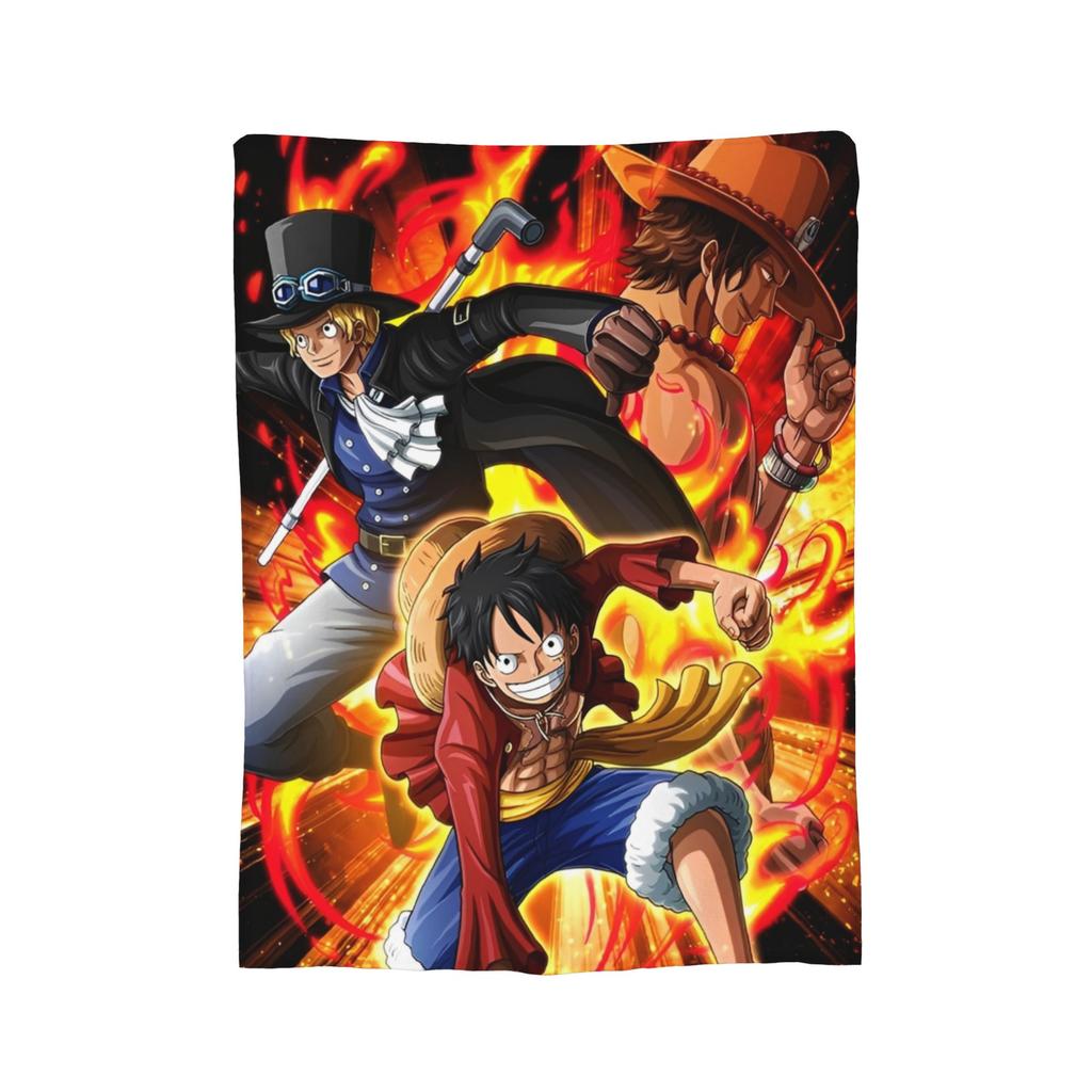 Luffy Anime  Fleece Throw Blankets Luffy  Blanket for Home Couch Super Soft Bedroom Quilt,
