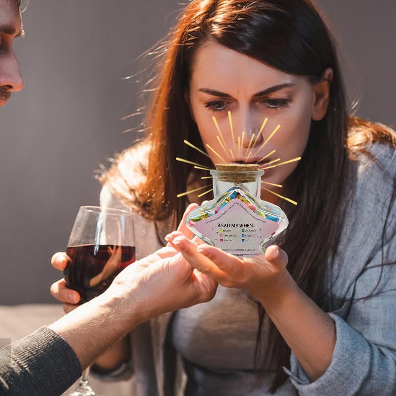 Bible Jar Scripture Jar for Daily Encouragement  Inspirational Prayer and Reflection Supplies for Family Church Activities