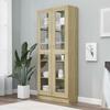 VidaXL Display Cabinet, Storage Furniture with Compartment, Living Room Shelf, Living Room, Bedroom Interior, Oak 802771