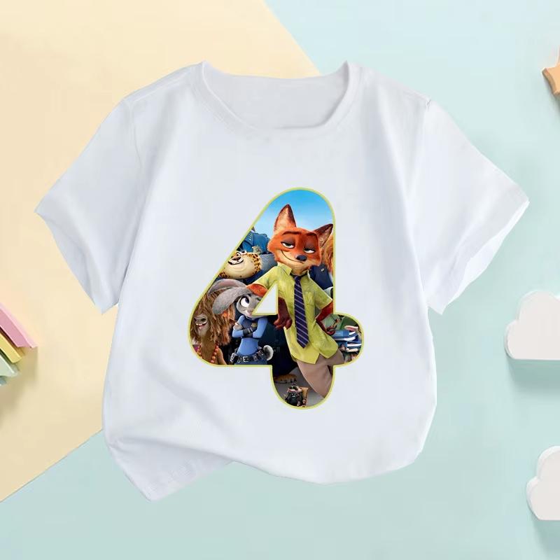 

Zootopia Nick Wilde Judy Hopps Childrens Birthday Print TShirts Unisex Unisexs And Womens Clothing Fashion Tee S
