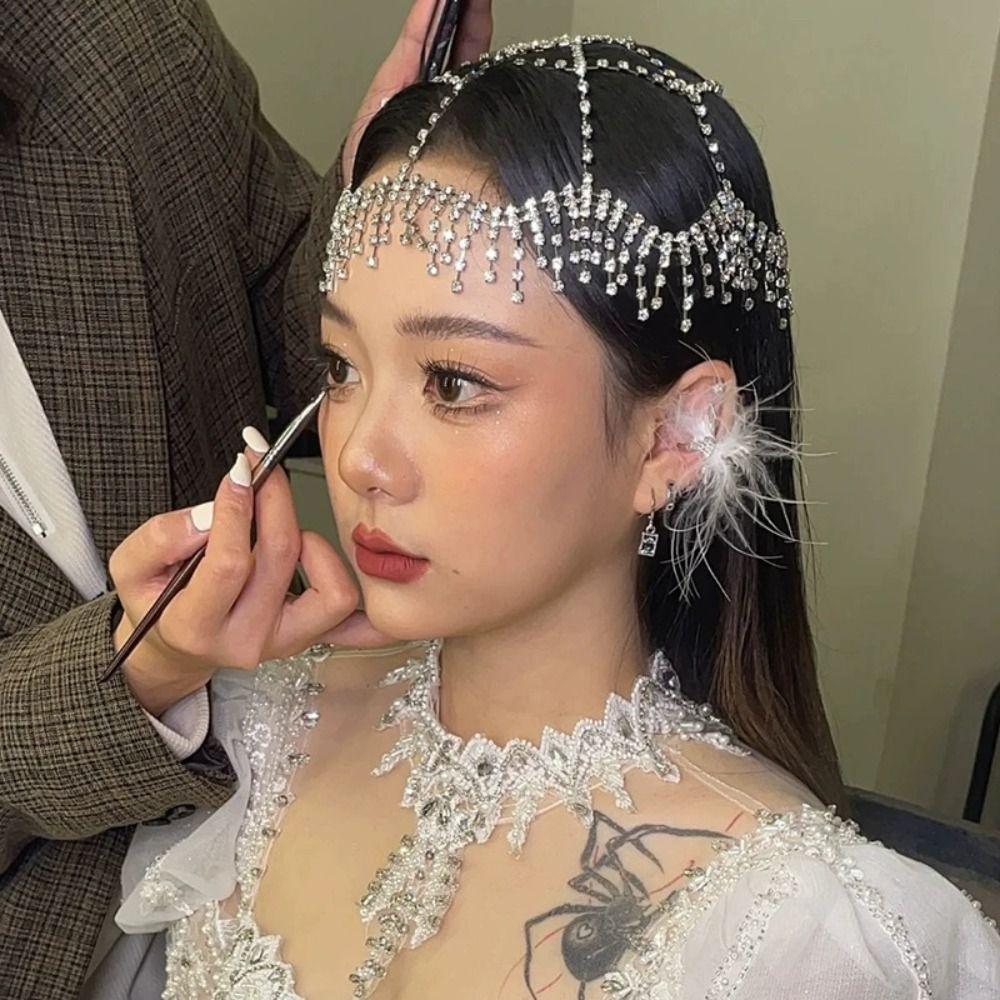 Performance Show Crystal Rhinestone Hairband Luxury Boho Headband Women Jewelry