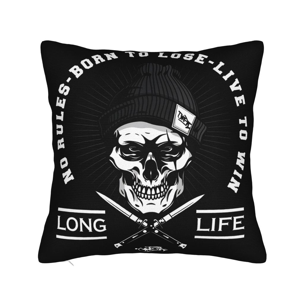 Black Grey Skull Face Día De Los Muertos Pillowcases Novelty Pillow Case For Sofa Home Decor Soft Pillow Cover
