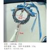 Fulu Gourd Shaped Artificial Crystal Car Pendant Rearview Mirror Hanging Tassel Decor For Women