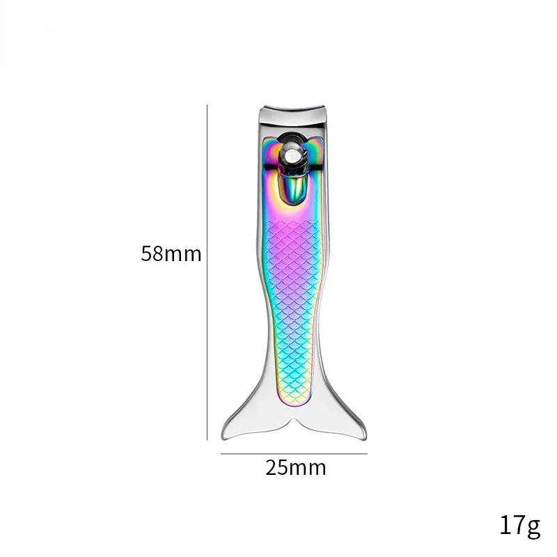 

Mermaid Nail Clipper Stainless Steel Fingernails and Toenails Cutter Christmas Birthday for Girls Women Kids Manicure Tool
