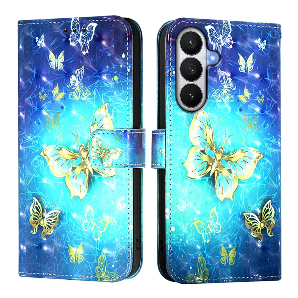 For Samsung Galaxy S26/S26 Pro Leather Case Pattern Printing Wallet Stand Mobile Cover with Strap