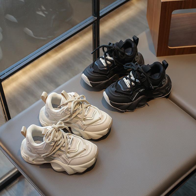 Spring new children's sports shoes 2025 girls mesh breathable dad shoes Korean version boys soft-soled casual shoes