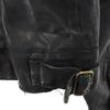 UNITED ARROWS No Collar, Sheep Leather Leather Jacket 40 Black Women Used