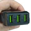 Battery Clip Charger 12V 24V To 5V 3Usb Charging Port For Cellphone Tablet Laptop Emergency Power Usb Adapter