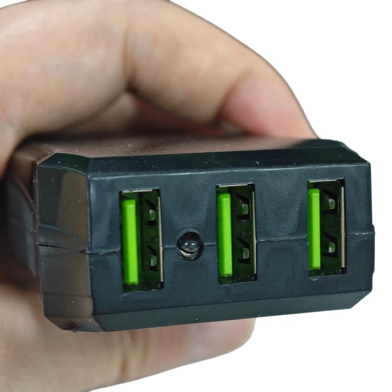 Battery Clip Charger 12V 24V To 5V 3Usb Charging Port For Cellphone Tablet Laptop Emergency Power Usb Adapter