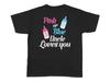 Gender Reveal T-Shirt Pink Or Blue Uncle Loves You Baby Shower Gift Unisex Tee