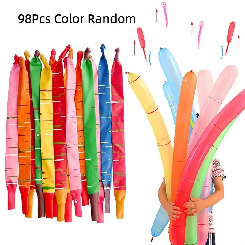 98pz Palloncino Razzo Giocattolo Volante Squeaking Colore Misto Giochi Attività all'Aperto Palloncino in Lattice Decorazione Festa di Matrimonio Festiva