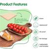 B97A-100 Set Wooden Disposable Food Trays Dessert Plates Boat Plates Food Boats Disposable Plates