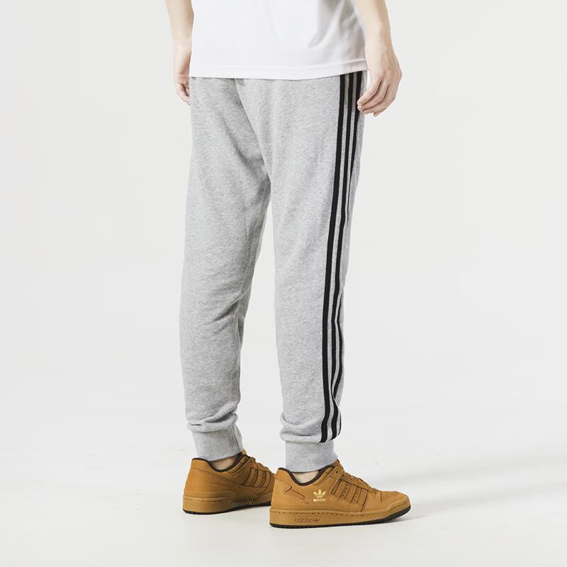Adidas Striped Sports Fitness Training Breathable Casual Pants Men Bottoms Light-Grey DQ3077