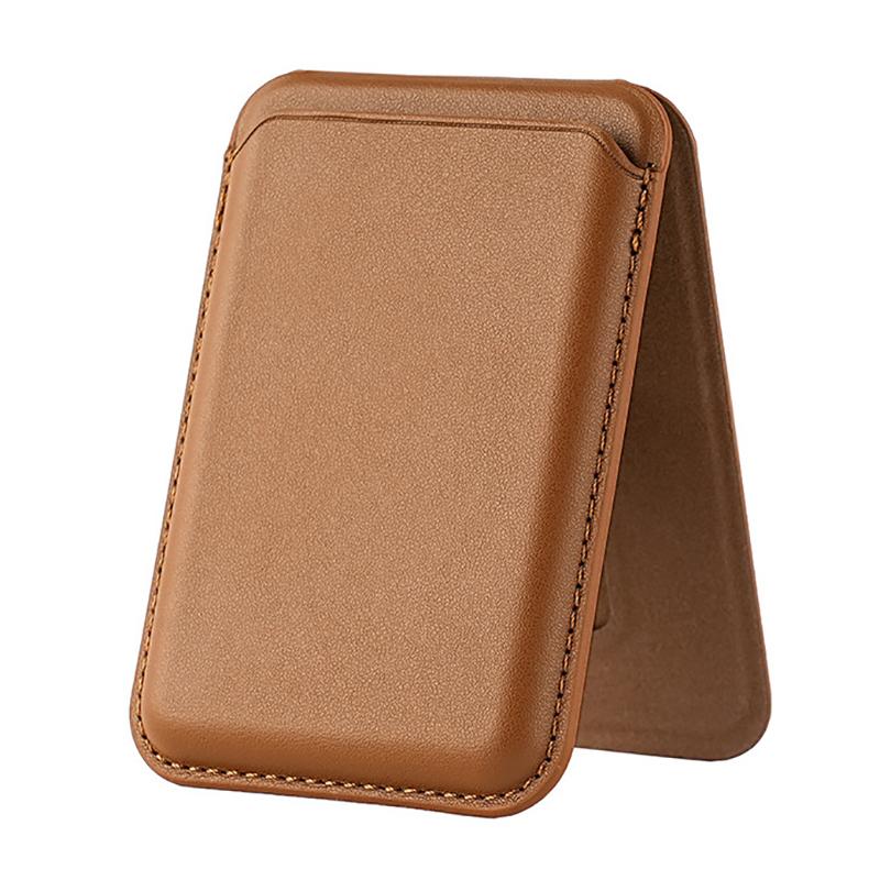 Magnetic For Magsafe Leather Wallet Card Holder For Iphone 16 15 14 13 Pro Max Hide Phone Stand Bank Id Card Holder Pocket Cover