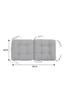 Light Grey Patio Seat Cushion, Soft Thick Padded Replacement Pad for Outdoor Garden Balcony Chair Sofa