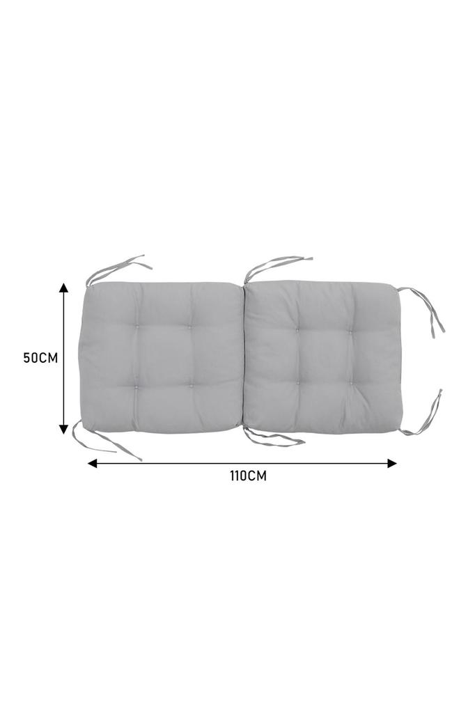 Light Grey Patio Seat Cushion, Soft Thick Padded Replacement Pad for Outdoor Garden Balcony Chair Sofa