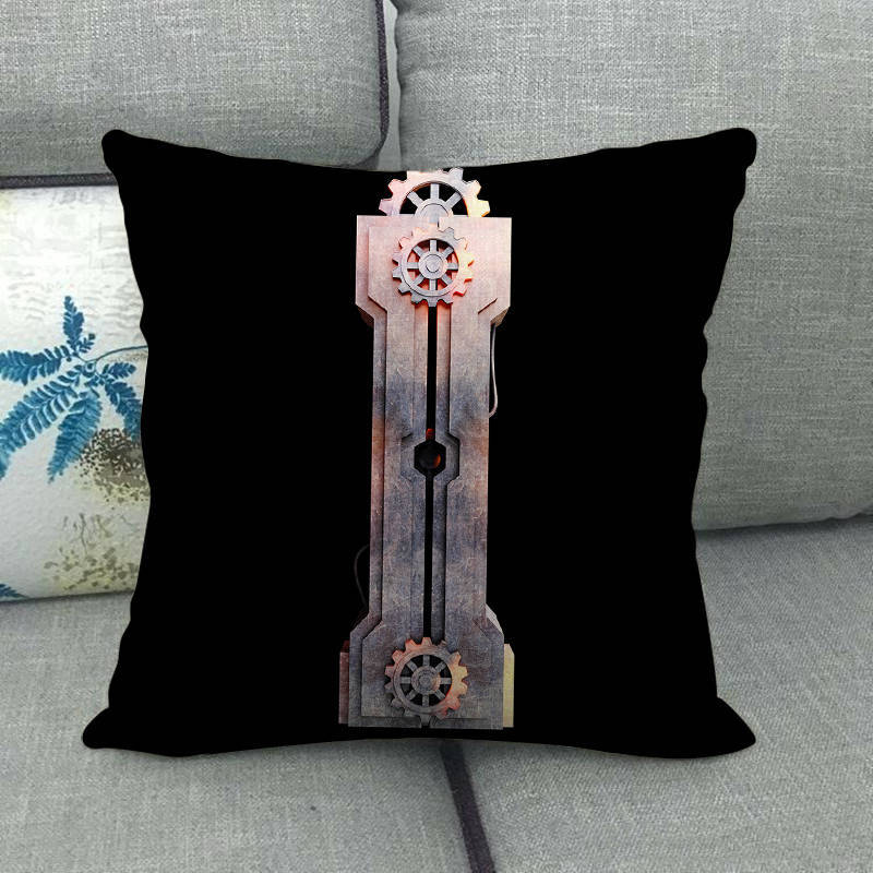 Science fiction style letters Digital printing short plush pillow covers for car sofa office cushion cover home goods