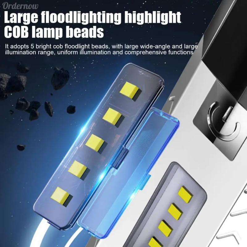 Rechargeable MINI Flashlight COB Side Lights Powerful Torch Outdoor Camping Fishing Lighting Lamp