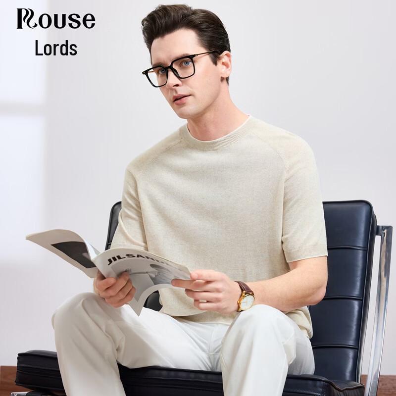 Luotsi Men s Linen Blend Round Neck Short Sleeve T-Shirt 185