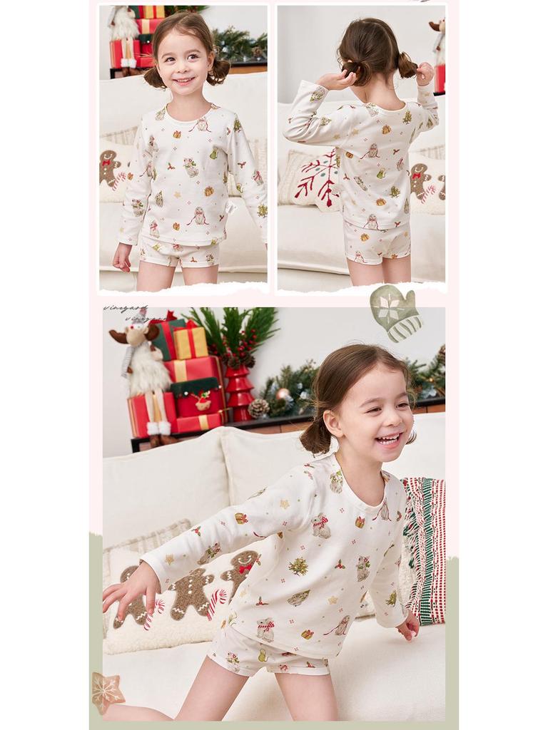 An Dan Christmas Limited Edition Antibacterial Cotton Boxer Briefs for Boys and Girls - 2-Pack