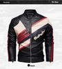 Men's Cross-Border Fashion Slim Fit Motorcycle Jacket with Patchwork & Zipper