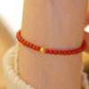 Popular Maple Leaf Flowing Red Southern Red Agate Bracelet Handmade Niche Design Bracelet As a Gift for a Best Friend