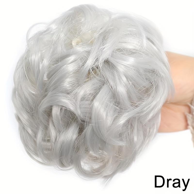 Synthetic Claw In Chignon Curly Messy Bun Hairpiece For Women Scrunchie Fake False Hair Extensions Updo Hair Accessories for Halloween Christmas